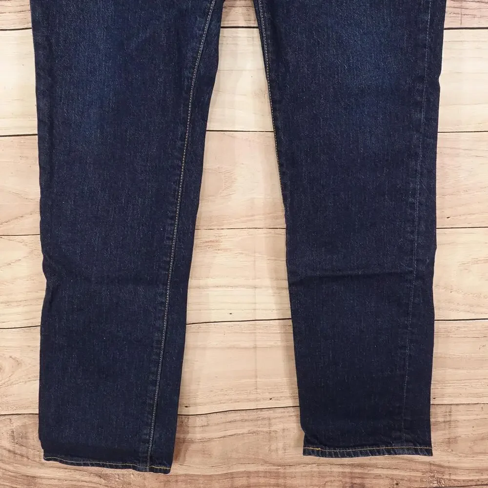 Levis 511 Jeans Mens 34x32 Blue Dark Wash Slim Fit Stretch Denim Premium Denim